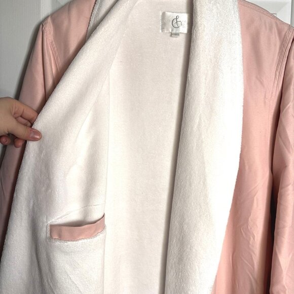 Chadsworth and Haig Womens Pink Long Belted Robe SZ Medium Loungewear Cozy - Picture 6 of 11